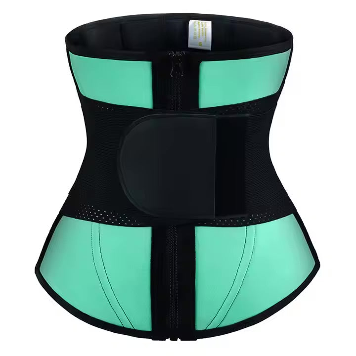 Green and black waist trainer