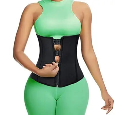 Green and black waist trainer