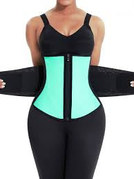 Green and black waist trainer